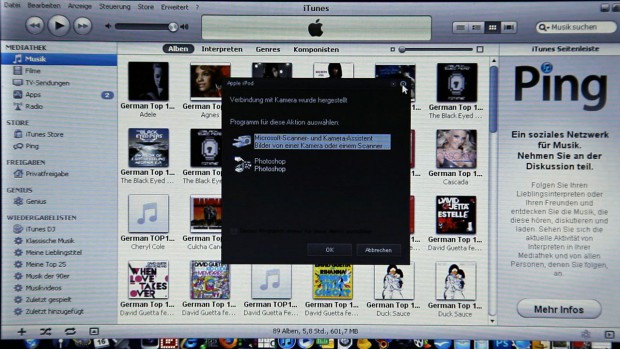 iTunes startete unter UniOS...